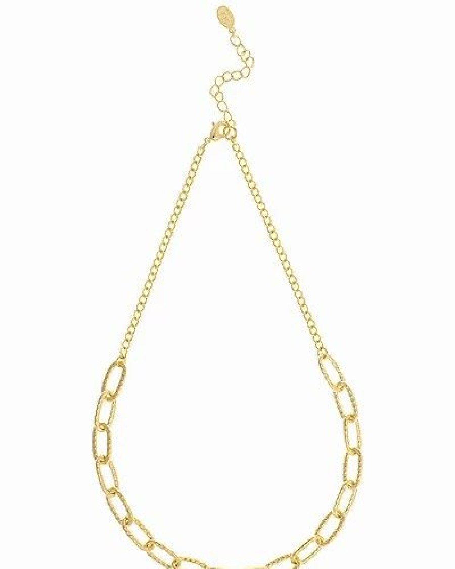 Necklaces * | Rivka Friedman 18K Plated Curb Chain Link Necklace Women