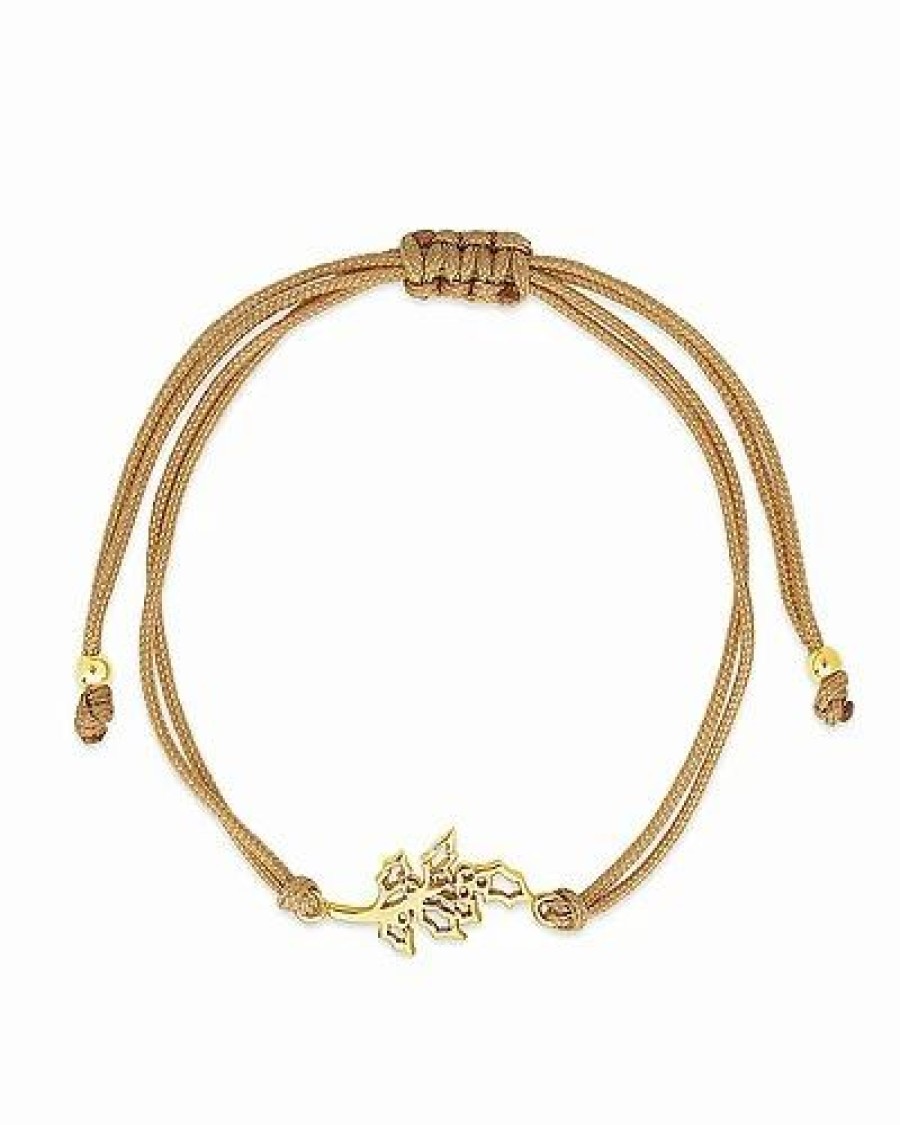 Bracelets * | Sterling Forever 14K Over Silver Birth Flower December Holly Bracelet Women