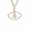 Necklaces * | Rivka Friedman 18K Plated Cz Evil Eye Necklace Women