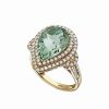 Rings * | Effy Fine Jewelry 14K 6.85 Ct. Tw. Diamond & Green Amethyst Ring Women