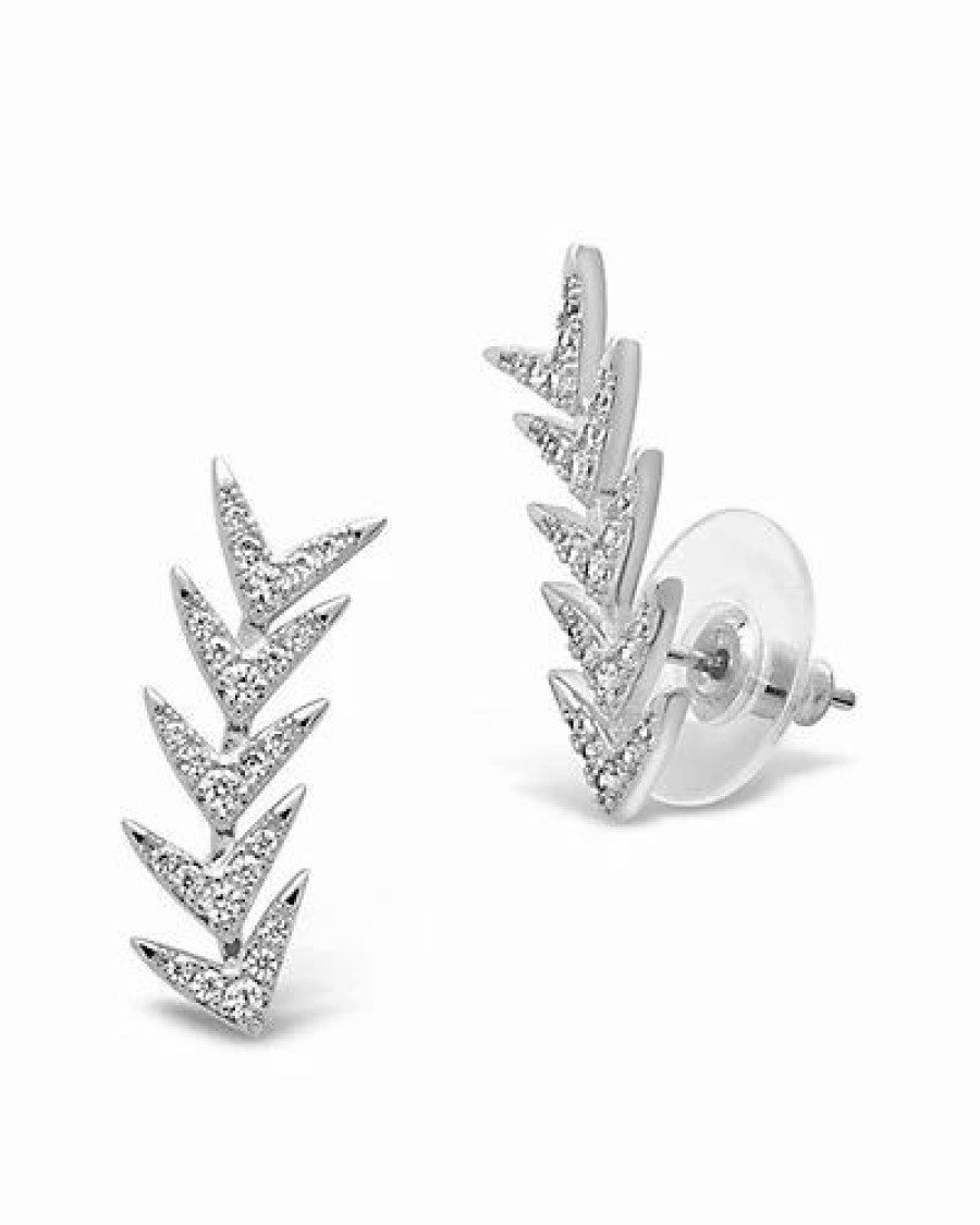 Earrings * | Sterling Forever Cz Arrowhead Studs Women