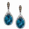 Earrings * | Le Vian 14K 7.90 Ct. Tw. Diamond & London Blue Topaz Earrings Women