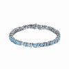 Bracelets * | Genevive Silver Cz Bracelet Women