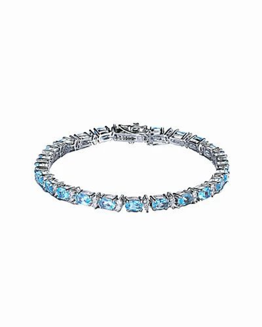 Bracelets * | Genevive Silver Cz Bracelet Women