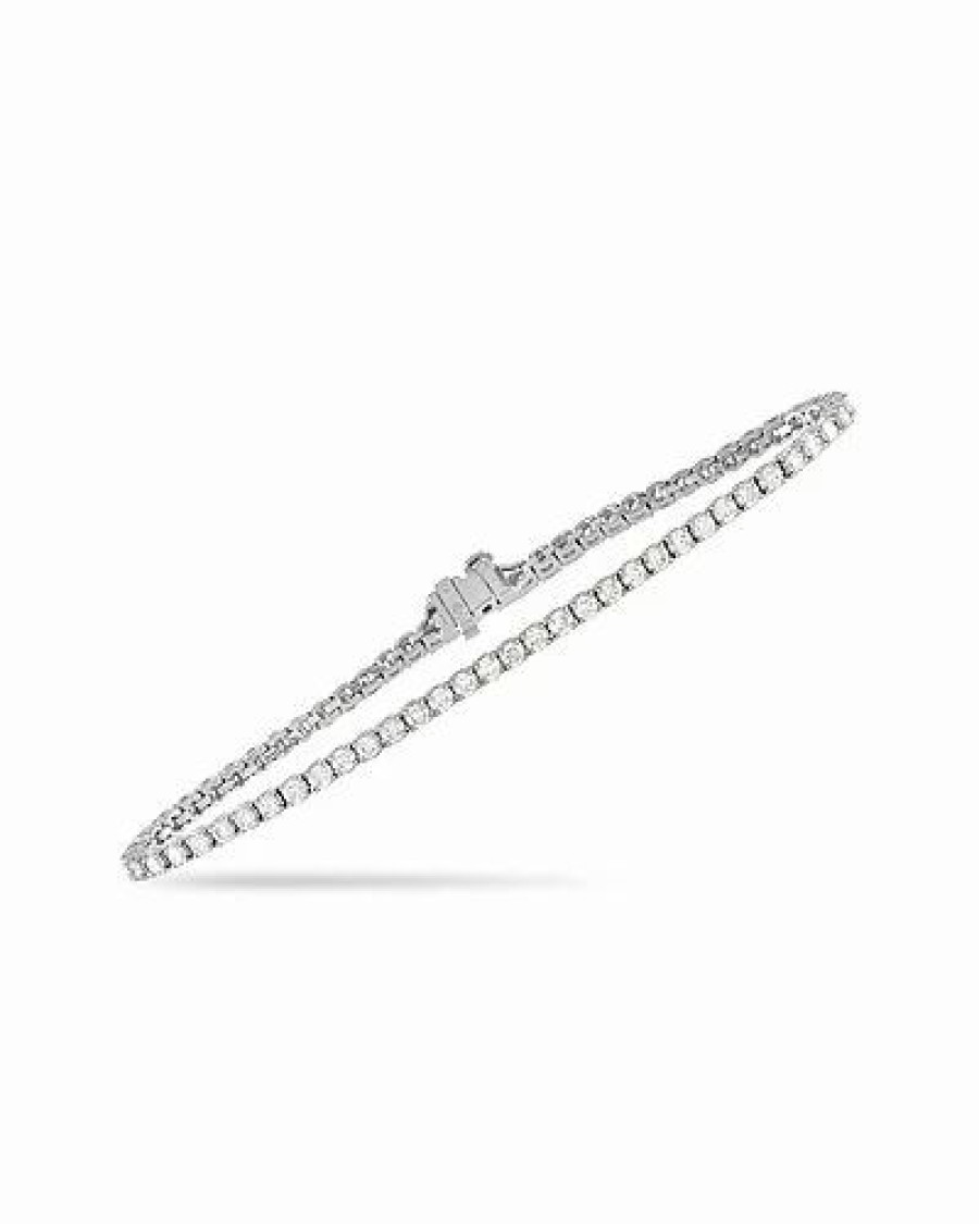 Bracelets * | Diamond Select Cuts 14K 3.42 Ct. Tw. Diamond Tennis Bracelet Women