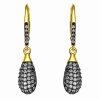 Earrings * | Genevive 14K & Rhodium Over Silver Cz Earrings Women