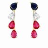 Earrings * | Diana M. Fine Jewelry 14K 1.00 Ct. Tw. Diamond & Sapphire Earrings Women