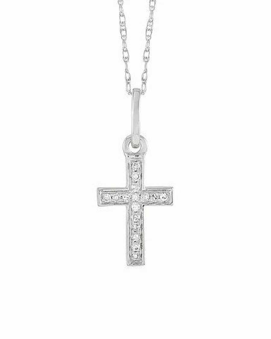 Necklaces * | Diamond Select Cuts 14K Diamond Cross Necklace Women